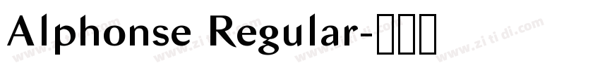 Alphonse Regular字体转换 Alphonse Regular字体转换